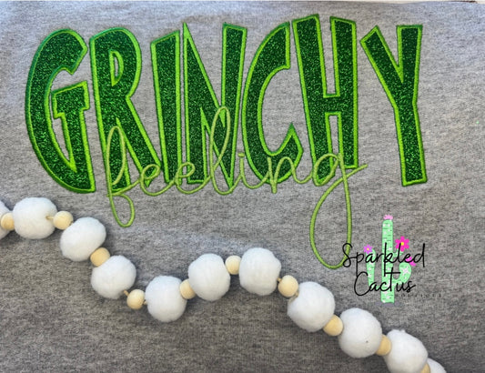 Feeling Grinchy Embroidered Sweatshirt