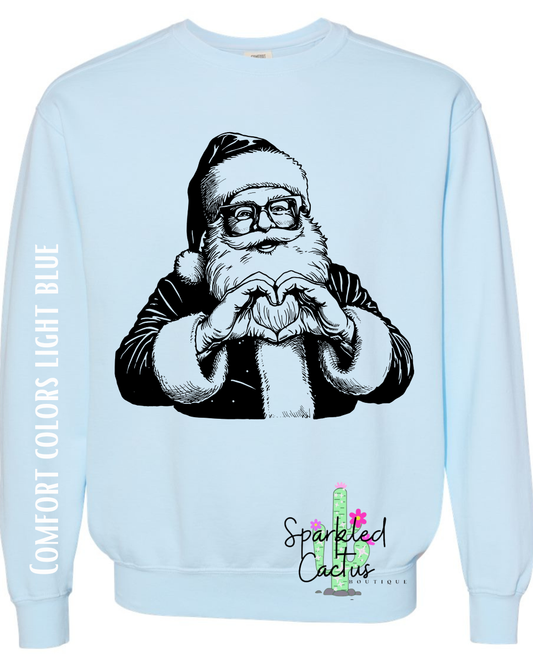 Santa Love Black & White DTF